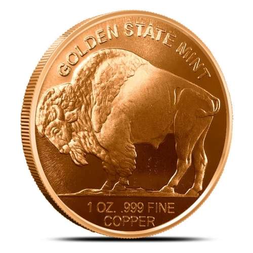Buffalo Nickel 1 oz Copper Round