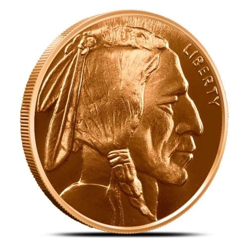 Buffalo Nickel 1 oz Copper Round