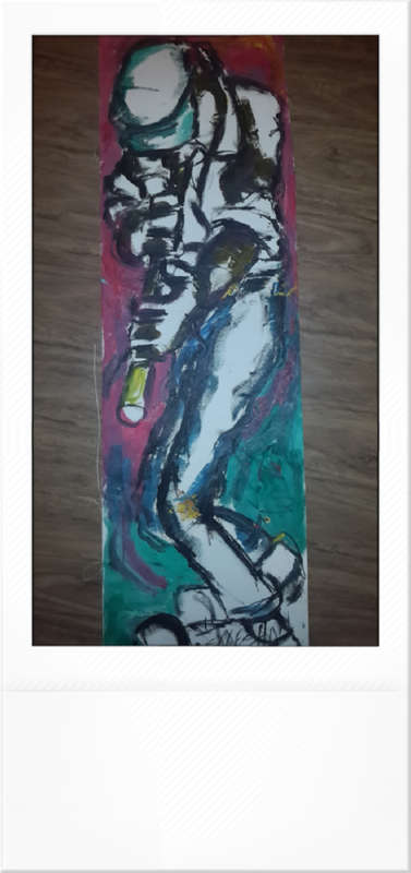 Original Selesho-MUSICIAN OIL- CANVASS -FLUTE/PENNY WHISTLER-R3000- 960MM X300MM