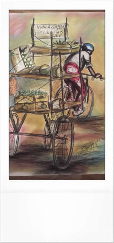 Original Selesho-Bonanza  painting for sale - LARGE- 860MMX 610MM-VALUED AT R5000