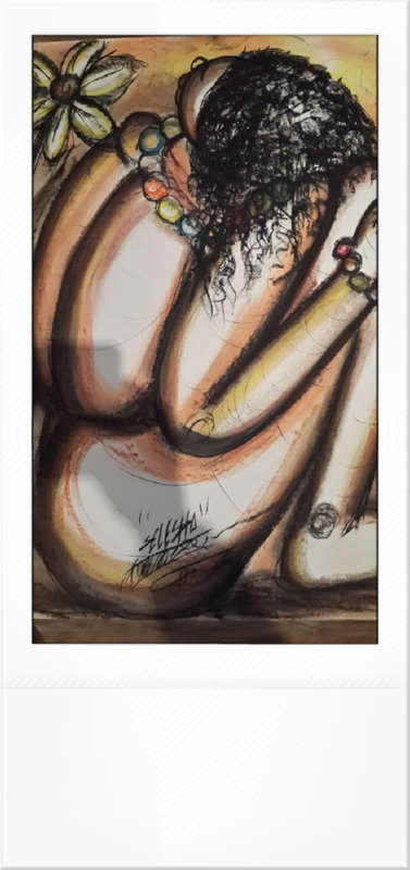 Original Selesho-Bonanza  painting for sale - LARGE- 860MMX 610MM-VALUED AT R3000