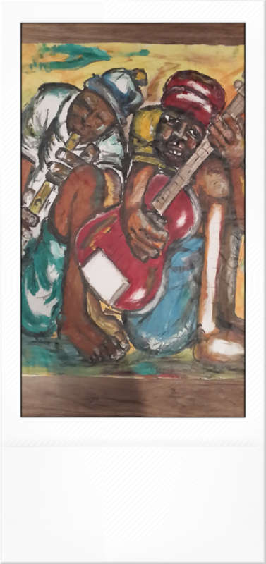 Original Selesho-MUSIC  painting for sale - LARGE- 675MMX 780MM-VALUED AT R25000