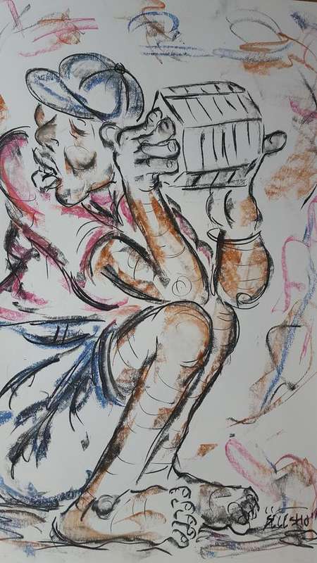 Original Selesho-BIG Bonanza  painting for sale -X LARGE- 860MMX 610MM-VALUED AT R5000