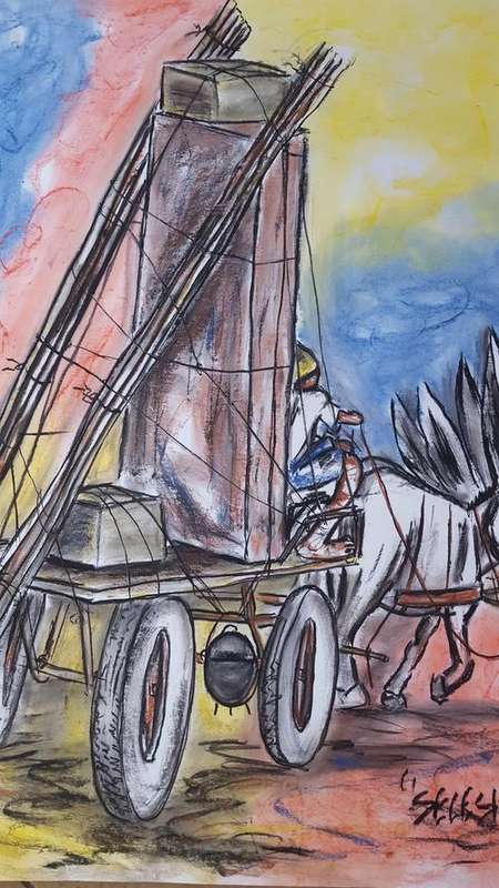 Original Selesho-BIG Bonanza  painting for sale -X LARGE- 860MMX 610MM-VALUED AT R5000