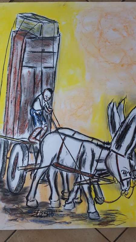 Original Selesho-BIG Bonanza  painting for sale -X LARGE- 860MMX 610MM-VALUED AT R5000