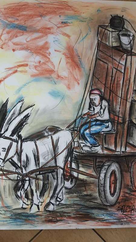Original Selesho-BIG Bonanza  painting for sale -X LARGE- 860MMX 610MM-VALUED AT R5000