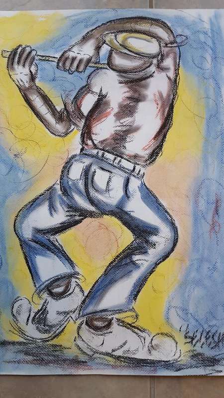 Original Selesho- BIG Painting  -X LARGE- 600MMX 420MM-VALUED AT R7000