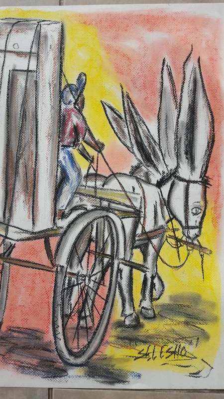 Original Selesho- BIG Painting  -X LARGE- 600MMX 420MM-VALUED AT R7000