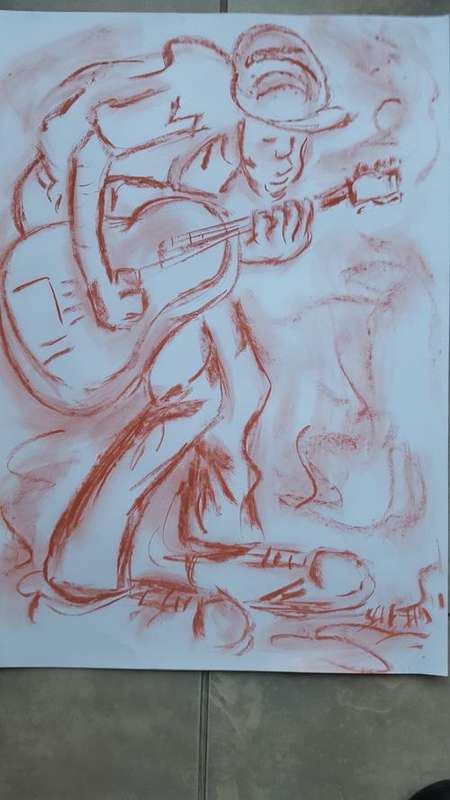Original Selesho- BIG Painting  - LARGE- 600MMX 420MM-VALUED AT R7000