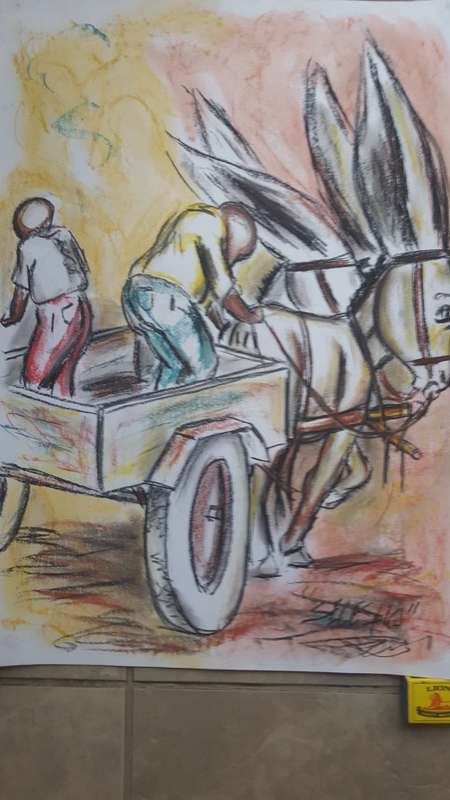 Original Selesho- BIG  Painting -X LARGE- 600MMX 420MM-VALUED AT R9000