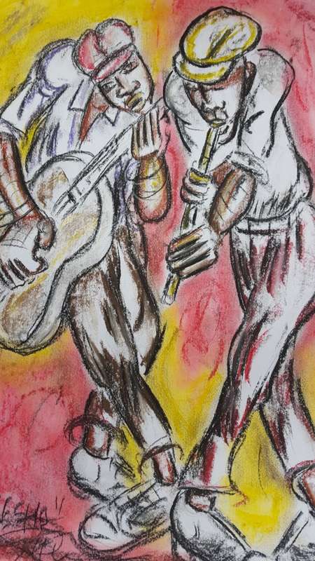 Original Selesho- BIG  Painting -X LARGE- 600MMX 420MM-VALUED AT R3000