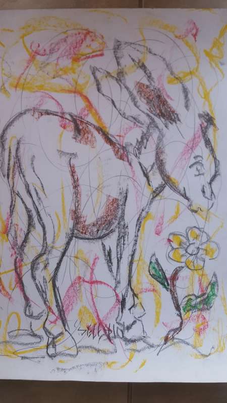Original Selesho- BIG  Painting -X LARGE- 600MMX 420MM-VALUED AT R3000