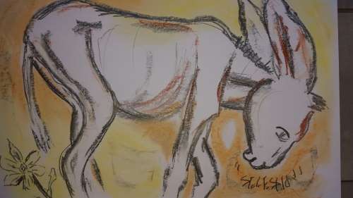 Original Selesho- BIG  Painting -X LARGE- 600MMX 420MM-VALUED AT R2000