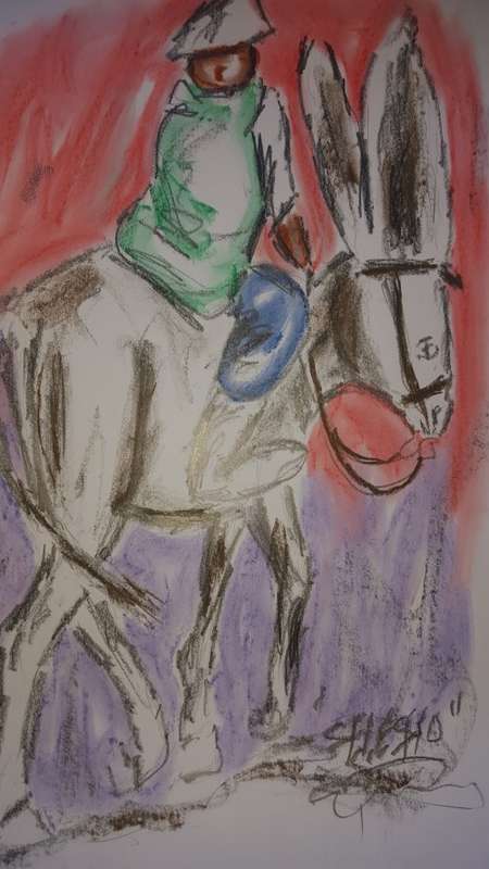 Original Selesho- BIG  Painting -X LARGE- 600MMX 420MM-VALUED AT R2000