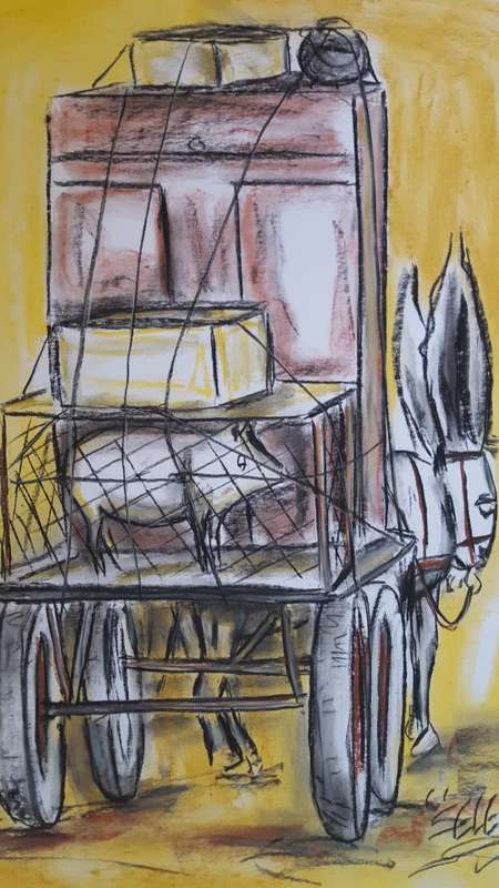 SELESHO-BIG  Painting -X LARGE- 600MMX 420MM-VALUED AT R5000