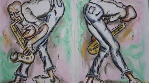 SELESHO late entry -BIG  Painting -X LARGE- 600MMX 420MM-VALUED AT R5000
