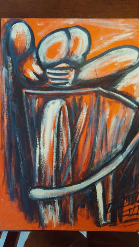 SELESHO  -OIL PAINTING - 300MM X 410MM-VALUED AT R5000