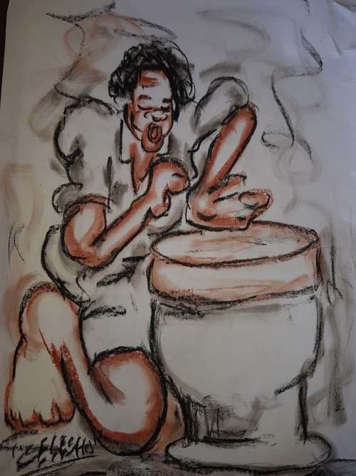 SELESHO  -X LARGE-APPROX.510MM X 640MM-VALUED AT R5000