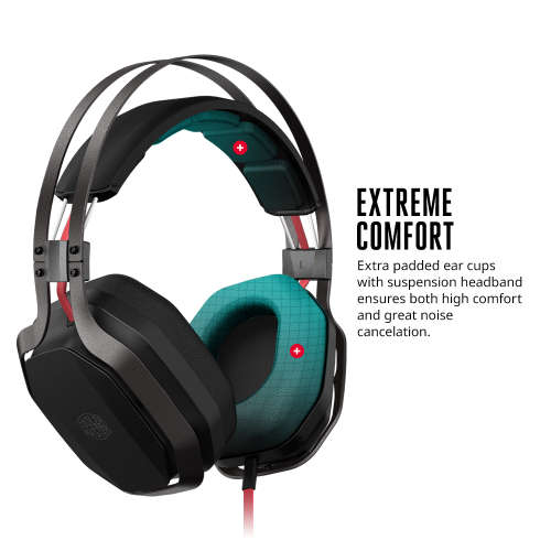 Cooler Master MasterPulse Over-Ear Gaming Headset with Bass FX