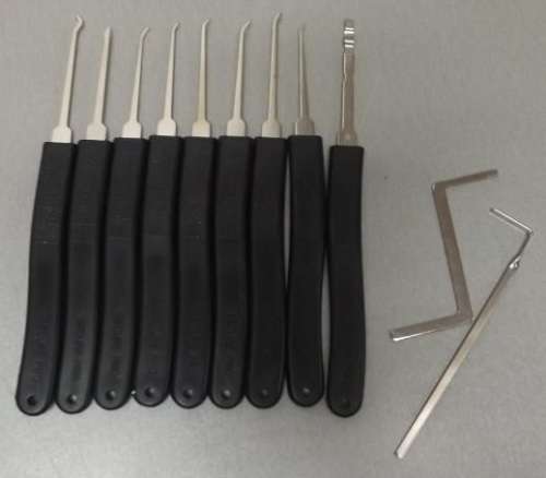 Transparant Training Practice Pad Lock and 9 Piece Advanced Lock Picks Set (Like New)