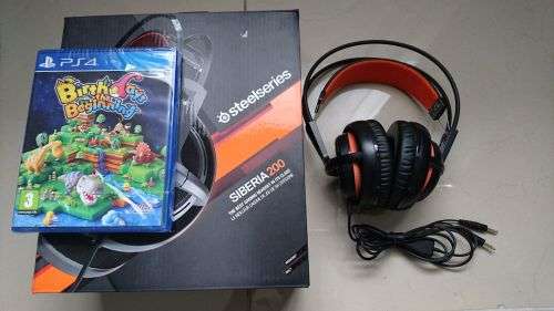 Steelseries Siberia 200 Over Ear Gaming Headset Black + DVD Boxset + Free PS4 or PC Game