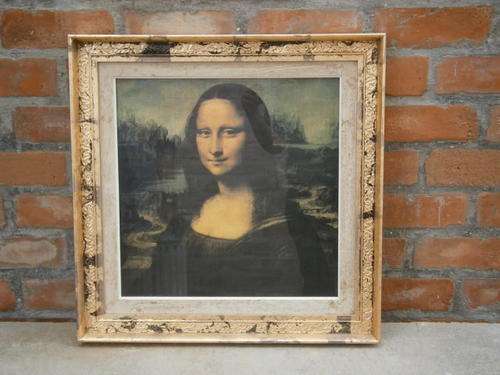 Large Framed Picture of Mona Lisa -(size-58,2cmx58,2cm)