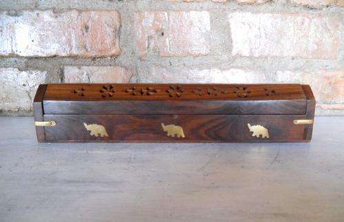 Wooden Incense Burner with Lid