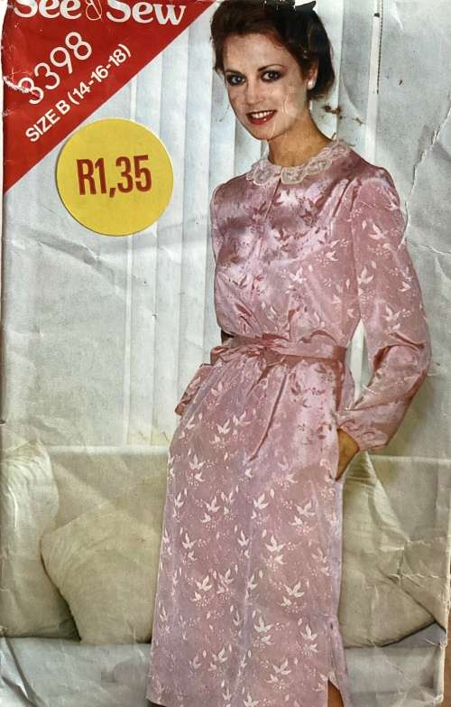 Sewing pattern Butterick 3398, ladies dress & belt, size 14-18