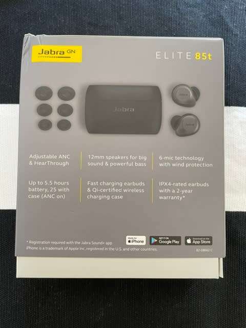 Jabra Elite 85t (Titanium Black) True Wireless ANC Earbuds with HearThrough