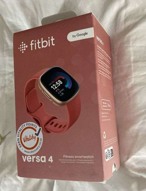 Fitbit Versa 4 (Pink Sand/ Copper Rose Aluminium)
