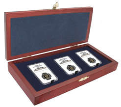 Nelson Mandela Coin Set (MS65, MS 66, MS67) in WOODEN BOX