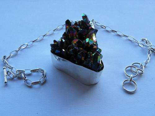 Rainbow Titanium Druzy Pendant - Massive!!!!!