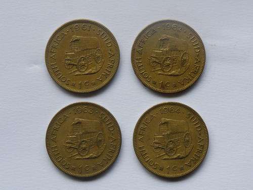 South Africa 1cent Coins from 1961 - 1964 - Crazy 1 Cent Start