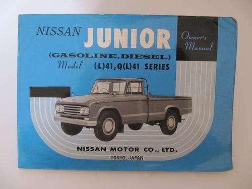 Nissan Junior Owners Manual