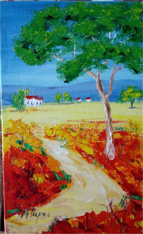 Country Path 2, oil painting by Mary Papas