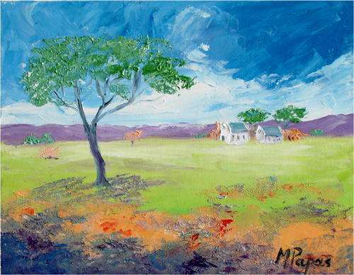 Country Scene 3,  oil painting by Mary Papas
