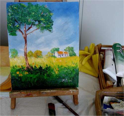 In the country 2,  oil painting by Mary Papas