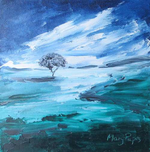 Twilight 1,  oil painting by Mary Papas