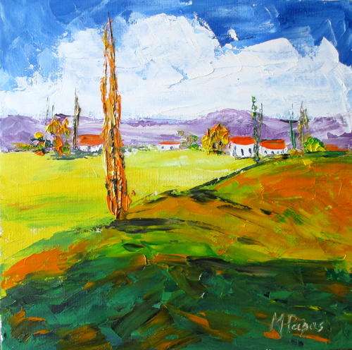 Country Scene 6, oil painting by Mary Papas
