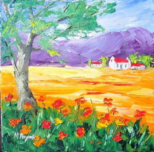 Country Scene 13, oil painting by Mary Papas
