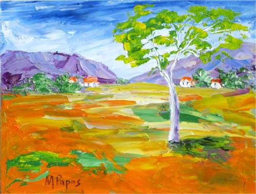 Small country scene 1, oil painting