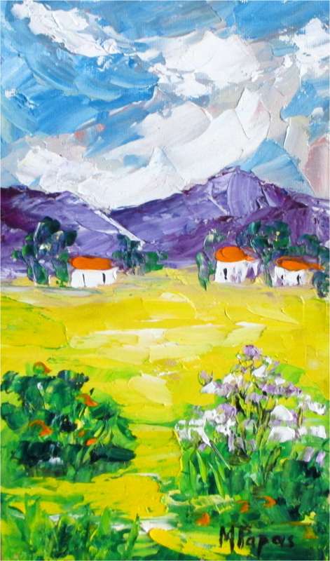 Country Scene 48, oil painting by artist Mary Papas