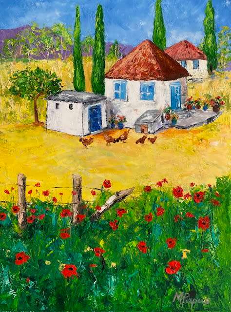 Farm House, oil painting
