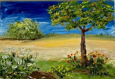 Summer Country Scene,  oil painting