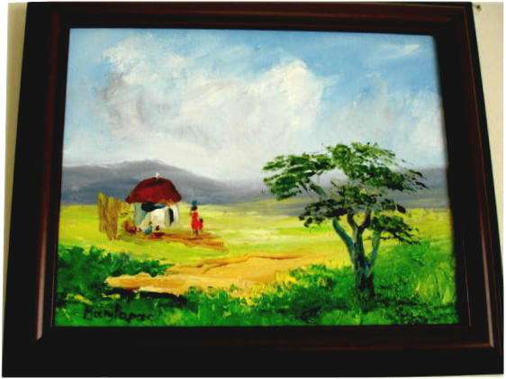 Rural Life 1, oil painting