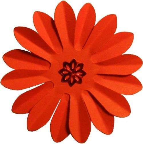 10x Red Paper Flowers