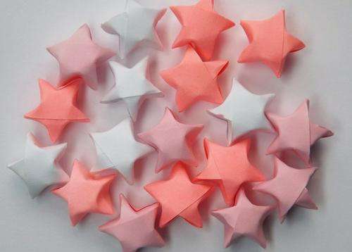 White and Pink Paper stars