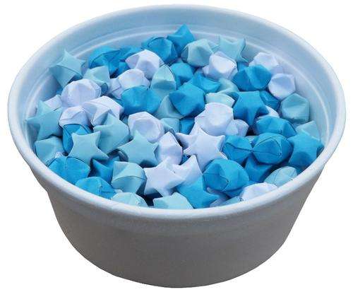 200 White and Blue Paper stars