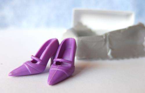 Purple Mary-Jane shoes for Barbie