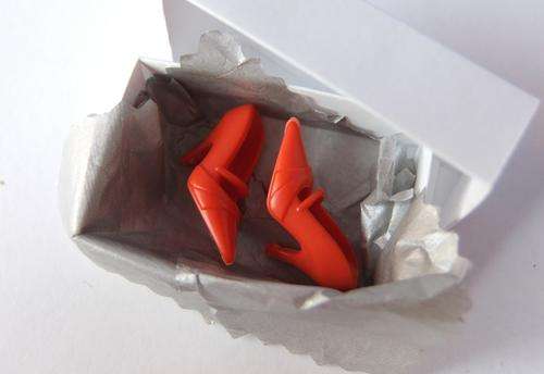 red mary jane barbie shoes court hell doll toy